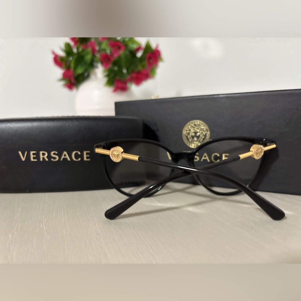 Versace Black Designer Glasses - image 3
